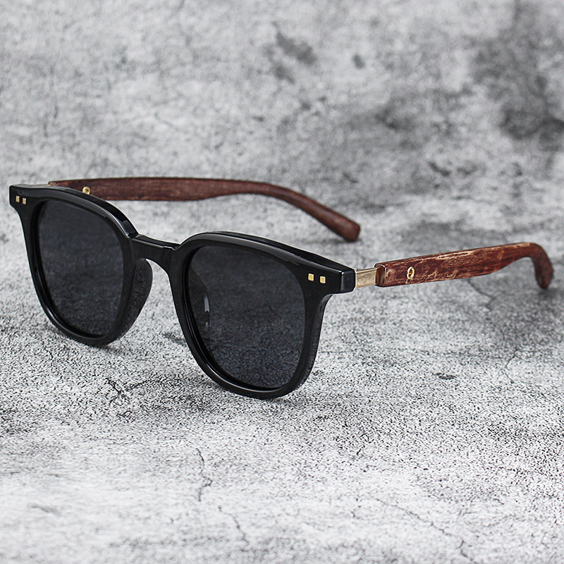 Men'S Fashion Old Money - Trendy Men Vintage Wooden Frame Sunglasses