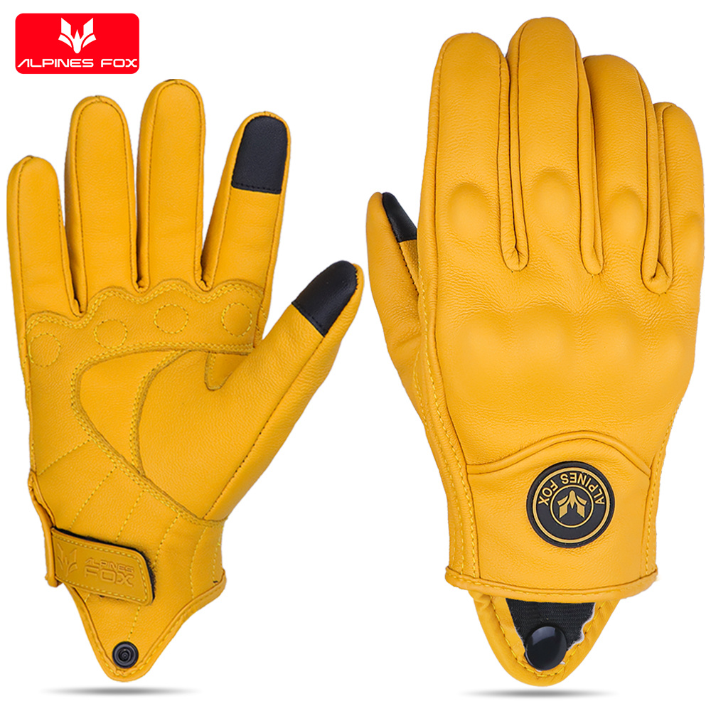 Men'S Fashion Gloves - Vintage Motorcycle Leather Gloves Men Women