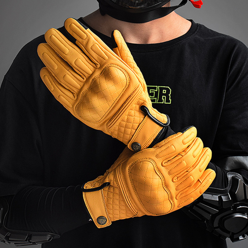 Retro Leather Motorcycle Glove - Men'S Fashion Gloves ulasan dan harga
