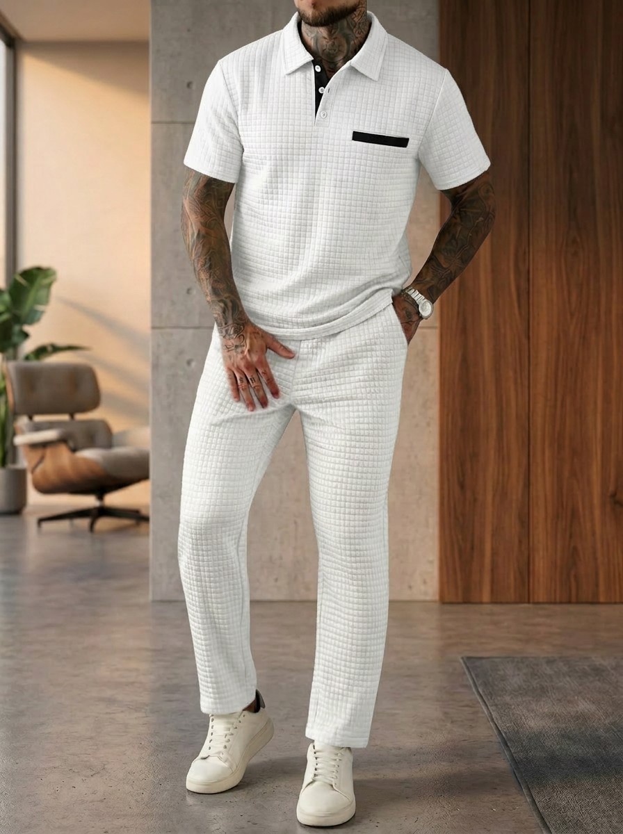 Summer New Men's Fashion Color - Men'S Fashion Polo Shirt ulasan dan harga