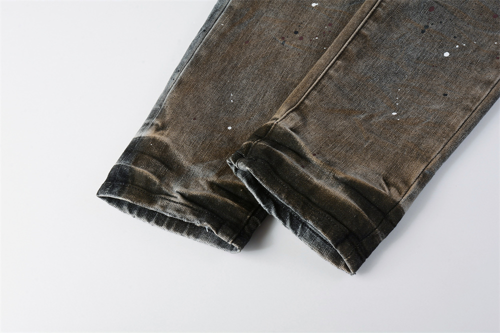 Men Fashion American Jeans Hig - Skinny Jeans Ripped ulasan dan harga