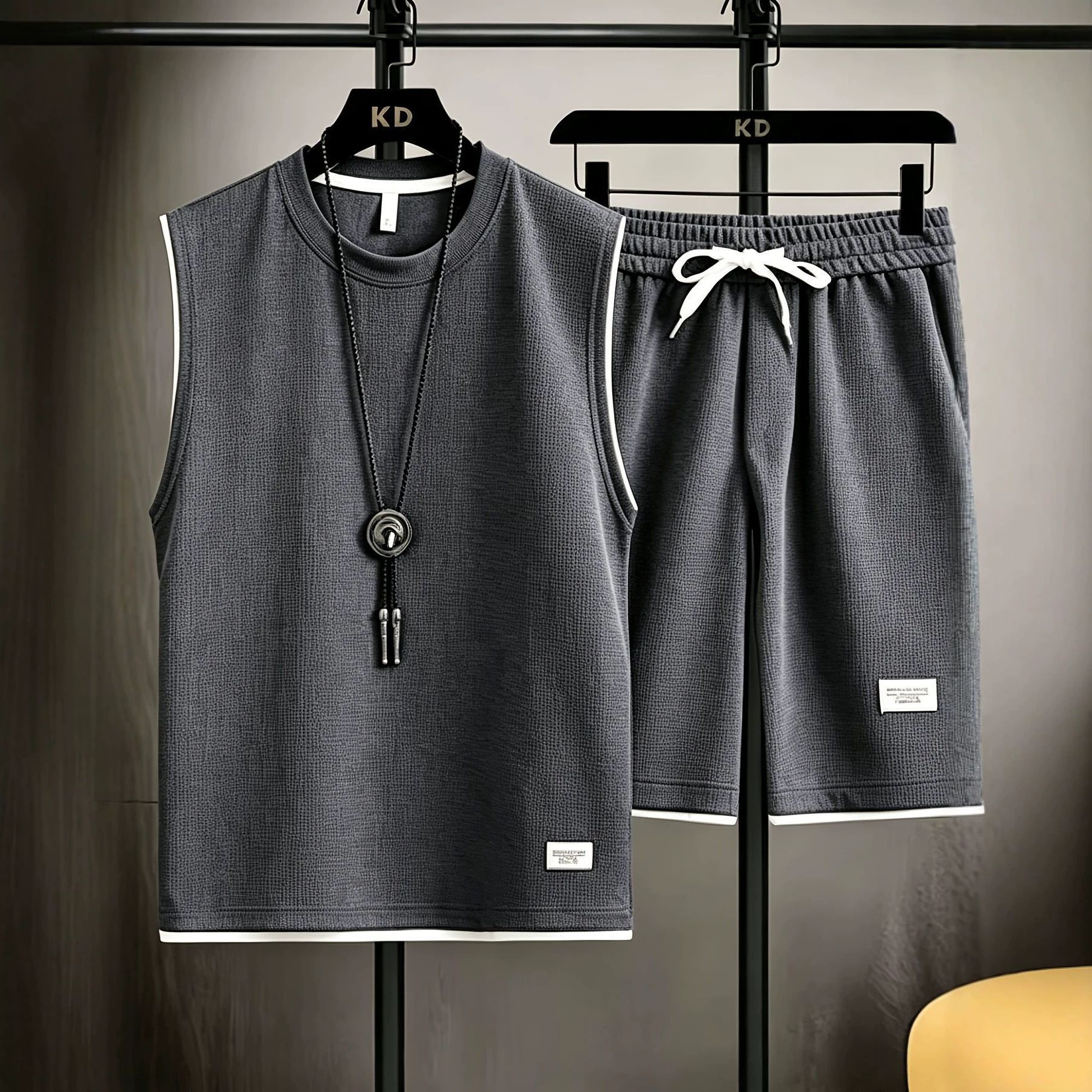Summer men's vest sets high qu - Men'S Fashion ulasan dan harga