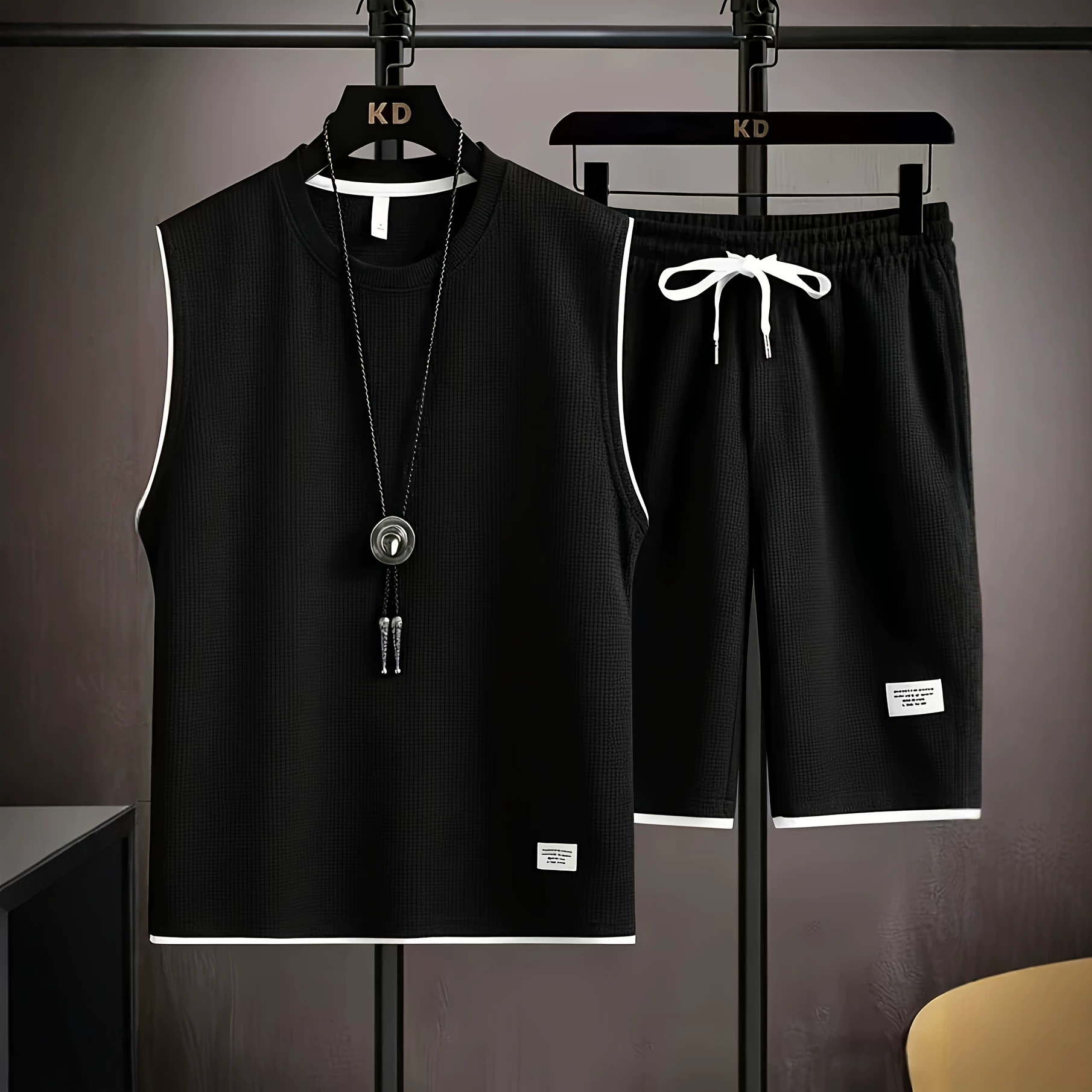 Summer men's vest sets high qu - Men'S Fashion ulasan dan harga