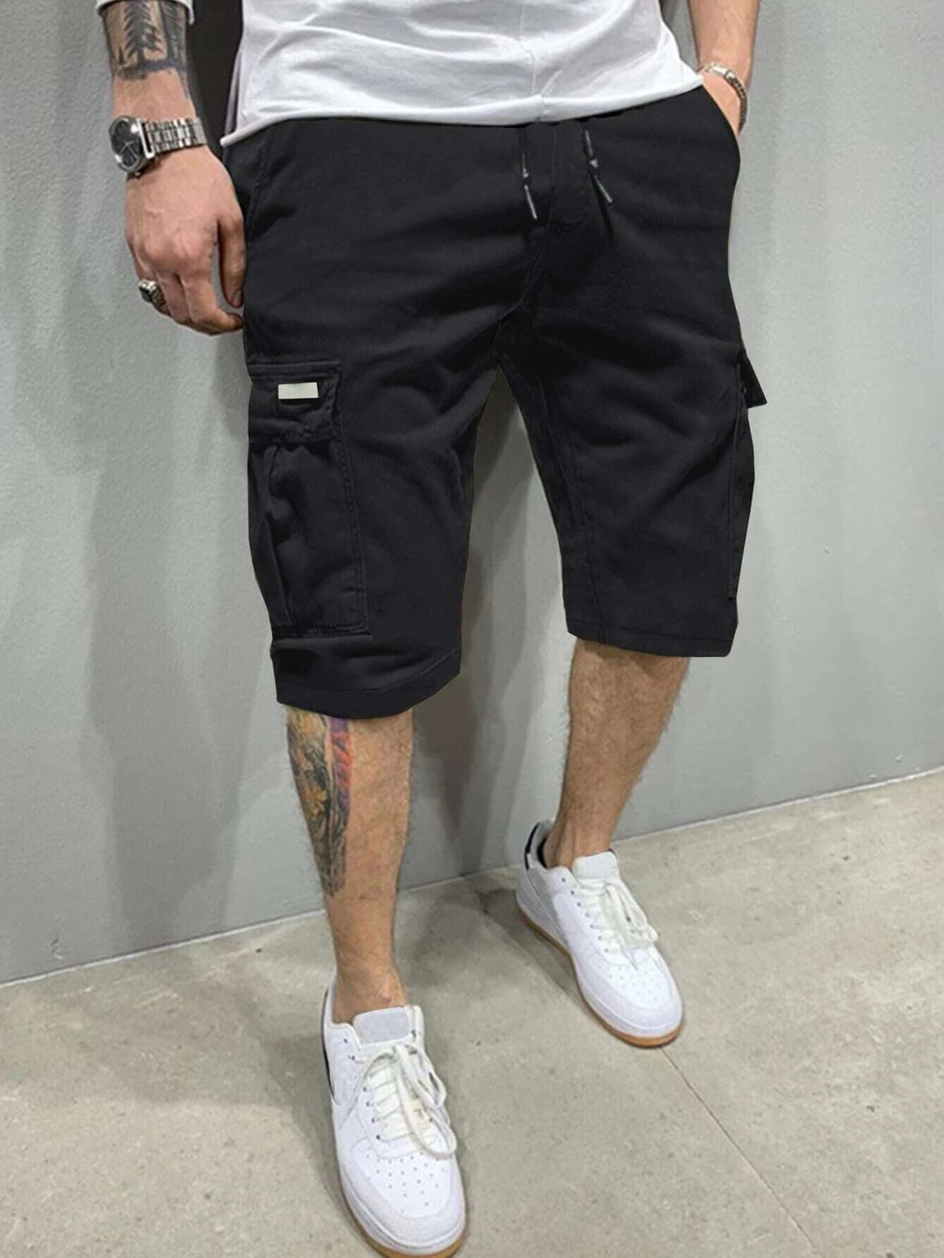 Summer men's cropped pants, fa - Mens Fashion Workwear ulasan dan harga