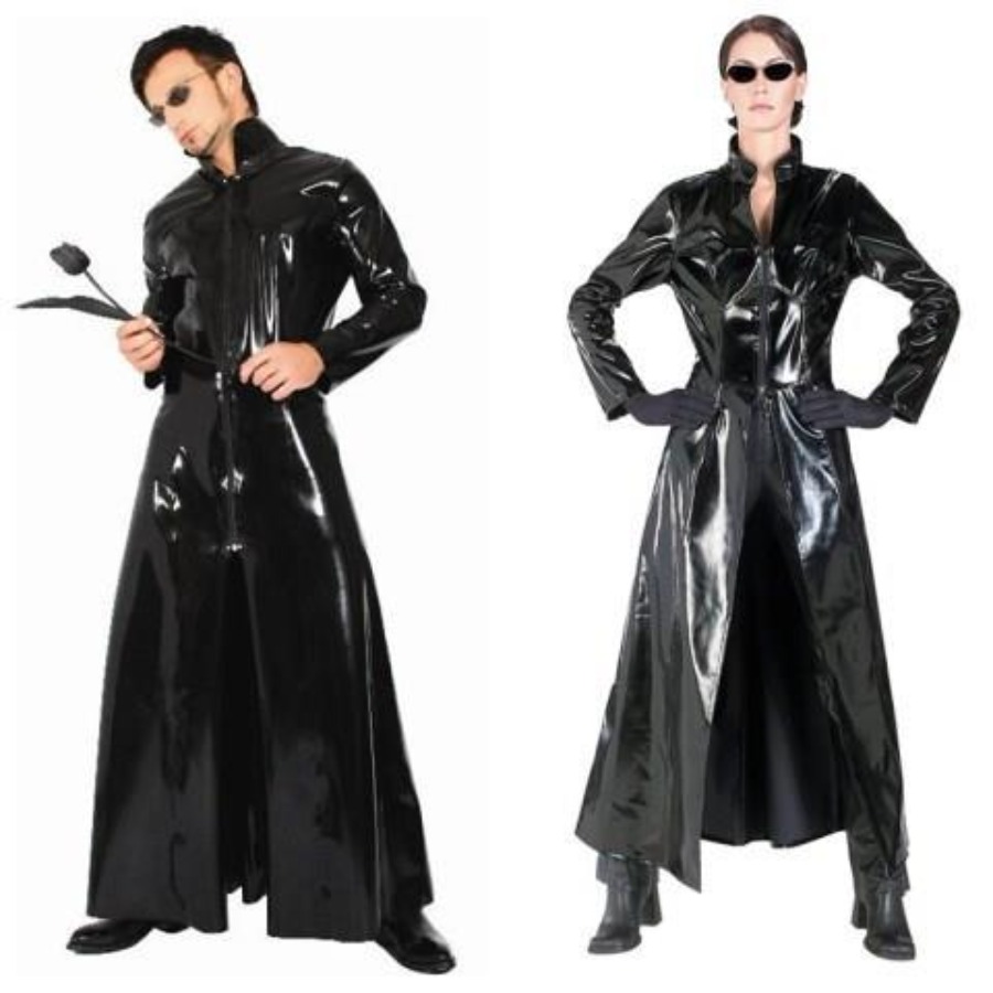 Movie Neo Trench Black Glossy  - Trench Coat Men ulasan dan harga