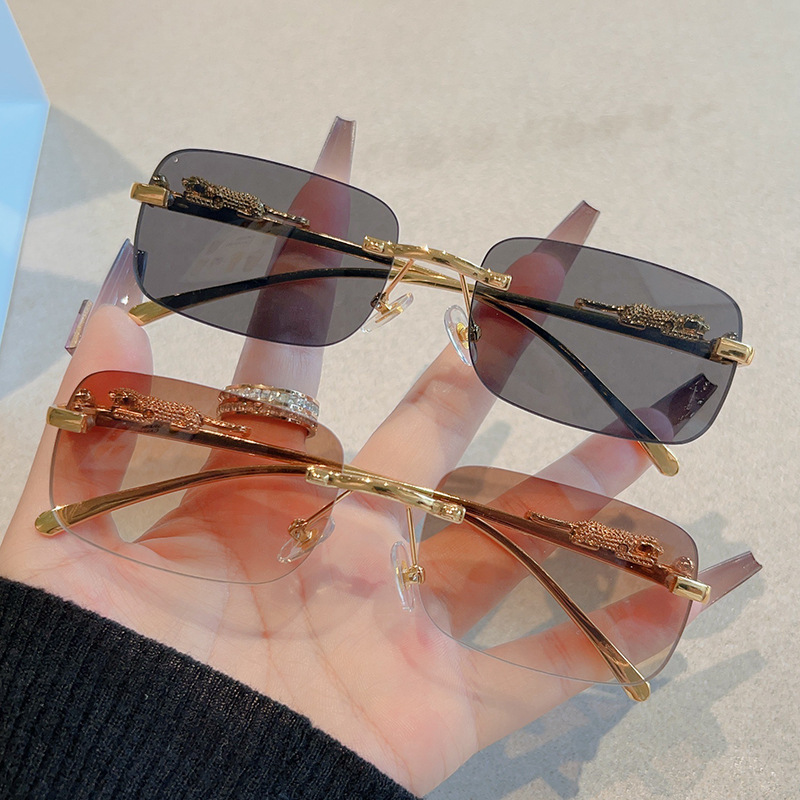 12pcs New Rimless Small Rectan - Men'S Fashion Rimless Glasses ulasan dan harga