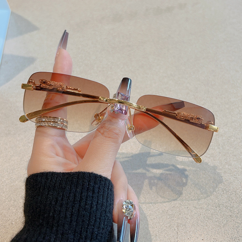 12pcs New Rimless Small Rectan - Men'S Fashion Rimless Glasses ulasan dan harga