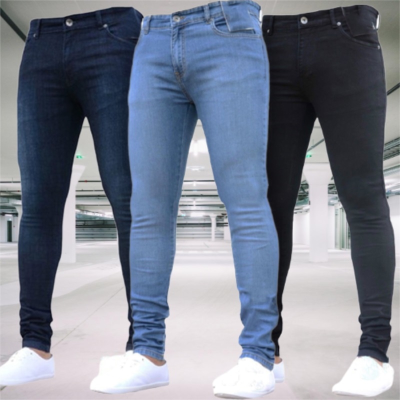 Men's Jeans Stretch Slim Fit T - Skinny Jeans Ripped ulasan dan harga