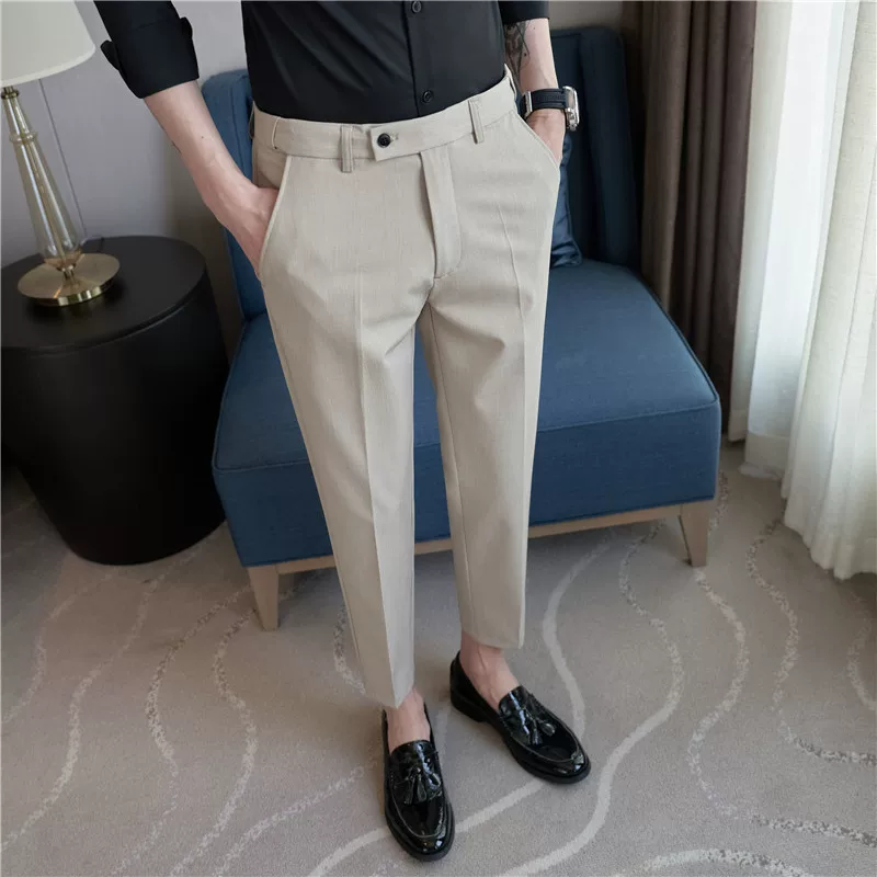 Plus Size 40 38 Men Elastic Wa - Men'S Dress Pants Fashion ulasan dan harga