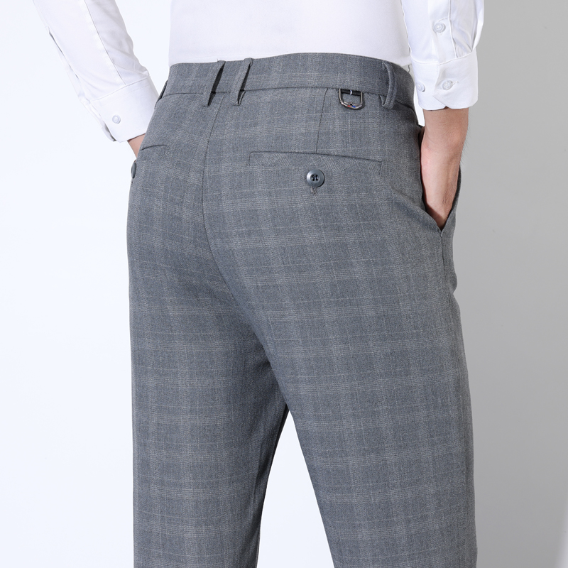 Cotton Plaid Striped Classic S - Men'S Dress Pants Fashion ulasan dan harga