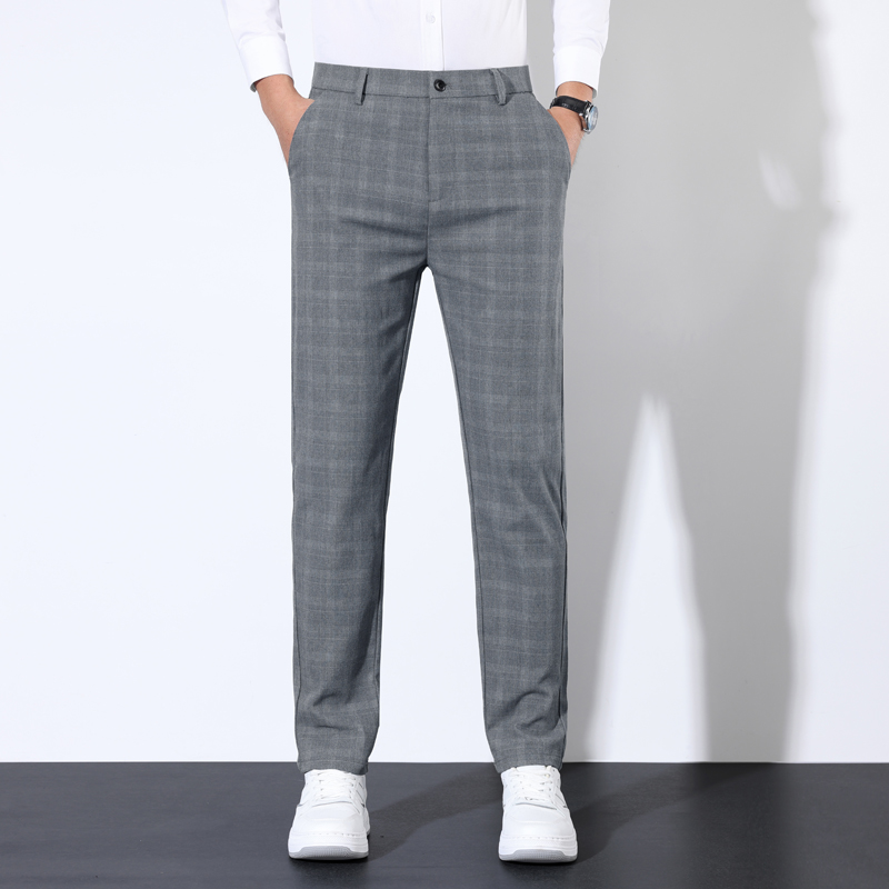 Cotton Plaid Striped Classic S - Men'S Dress Pants Fashion ulasan dan harga