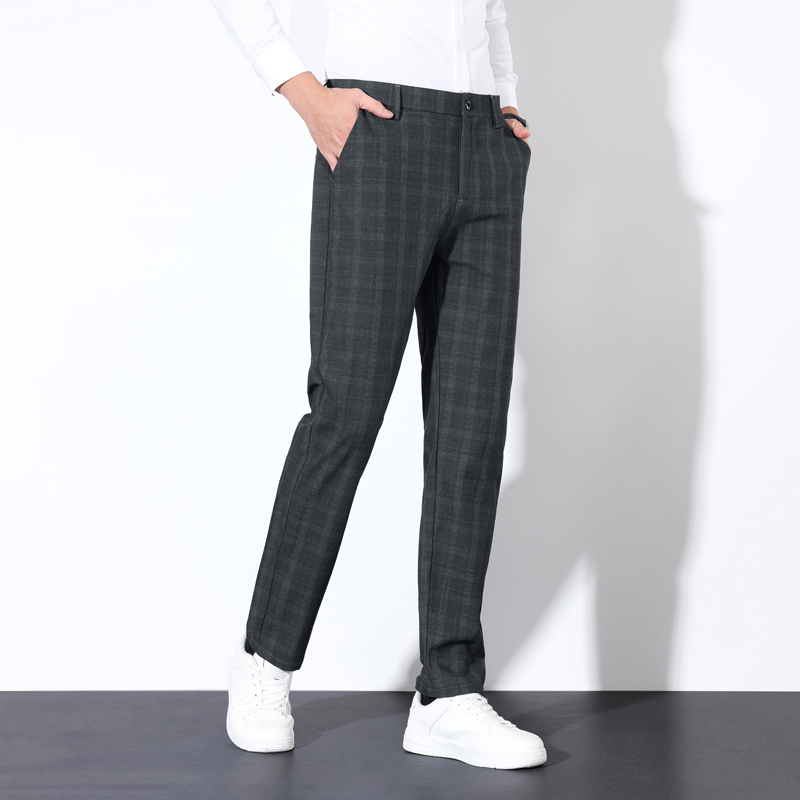 Cotton Plaid Striped Classic S - Men'S Dress Pants Fashion ulasan dan harga