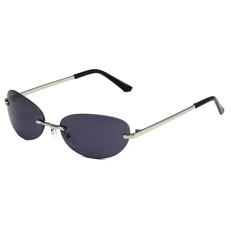 Rimless Oval Sunglasses Women  - Men'S Fashion Rimless Glasses ulasan dan harga