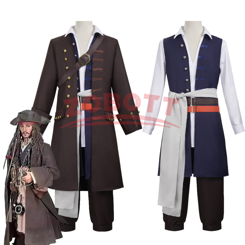 Captain Jack Sparrow Cosplay C - Trench Coat Men ulasan dan harga