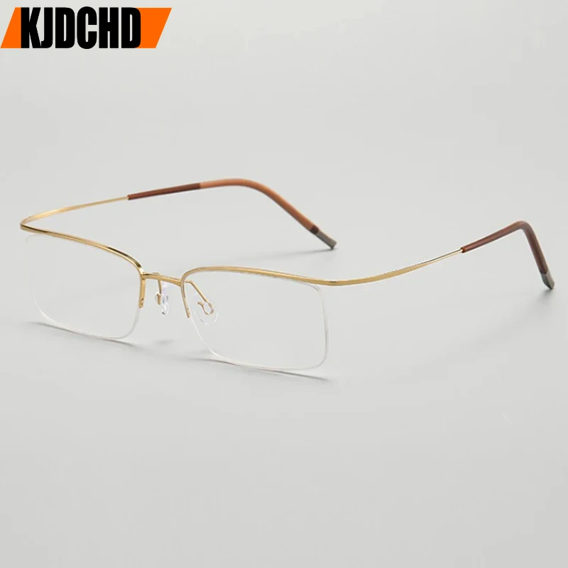 KJDCHD Eyebrow Prue Titanium O - Men'S Fashion Rimless Glasses ulasan dan harga