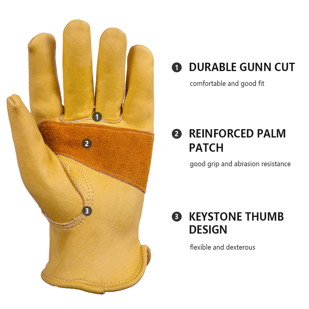 Leather Gloves Men Work Gloves - Men'S Fashion Gloves ulasan dan harga