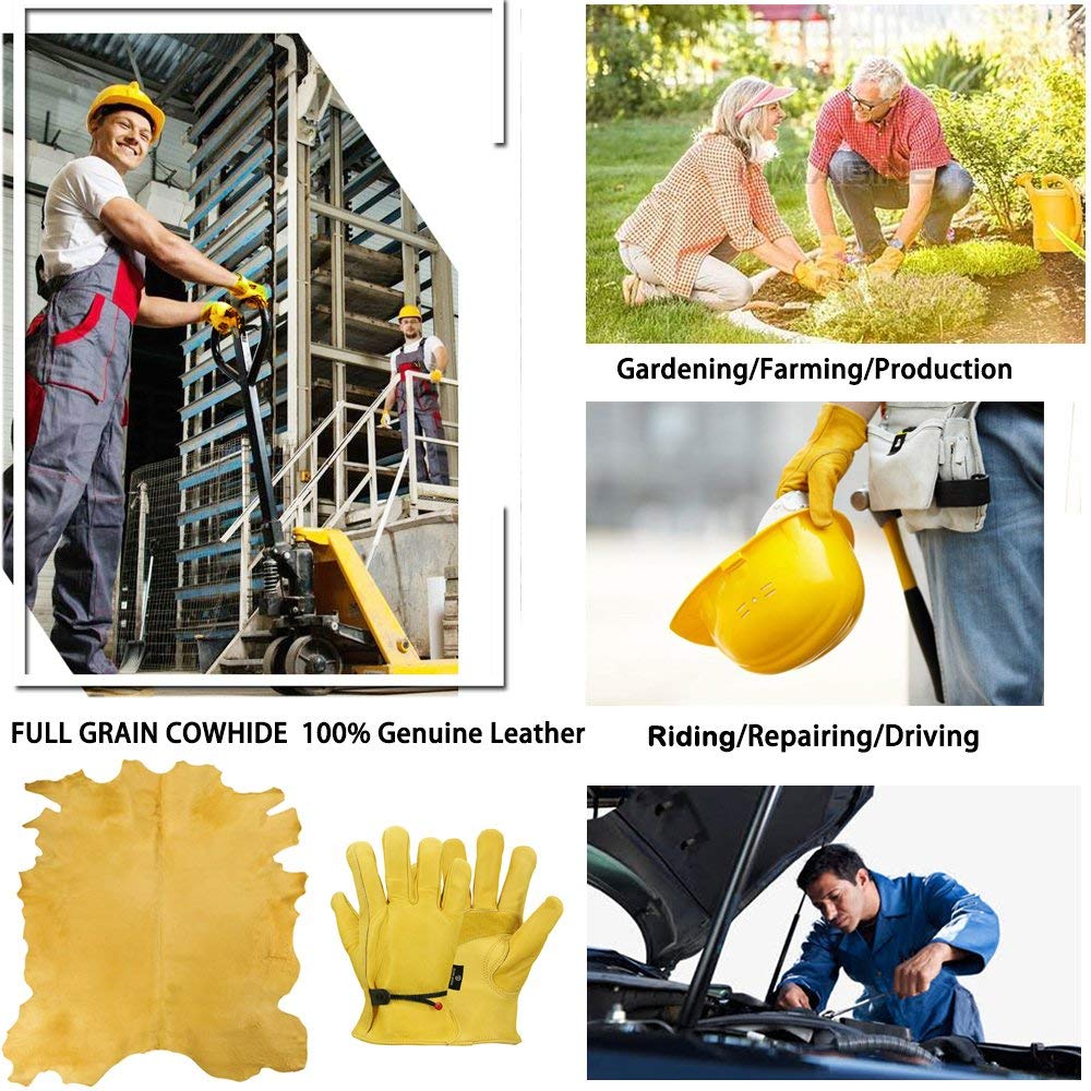 Leather Gloves Men Work Gloves - Men'S Fashion Gloves ulasan dan harga