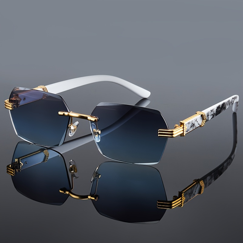 Fashion Women Rimless Sunglass - Men'S Fashion Rimless Glasses ulasan dan harga