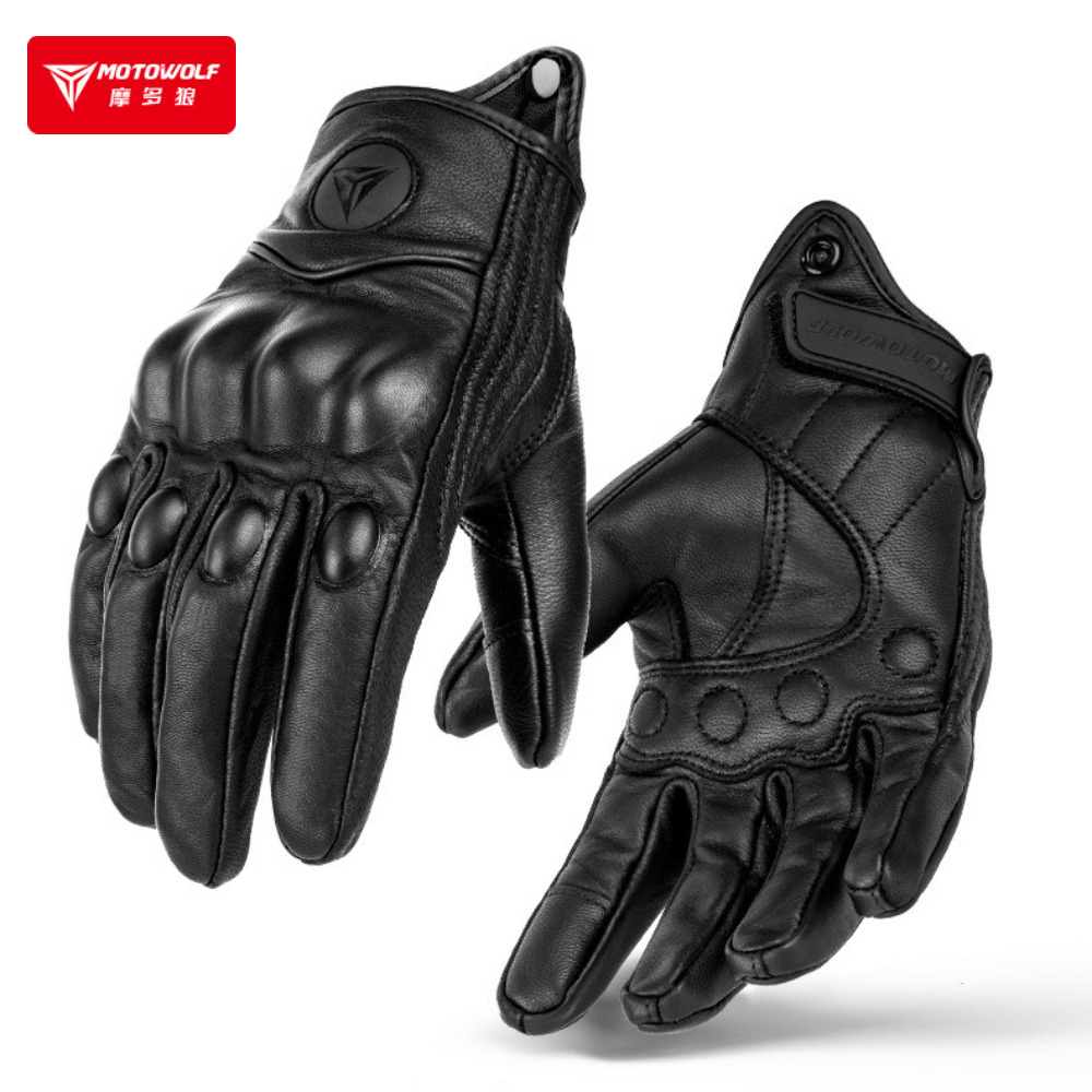New Vintage Leather Motorcycle - Men'S Fashion Gloves ulasan dan harga