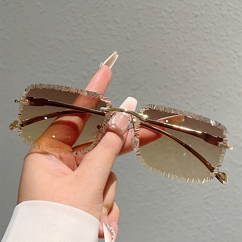 Rimless Square Sunglasses Men  - Men'S Fashion Rimless Glasses ulasan dan harga