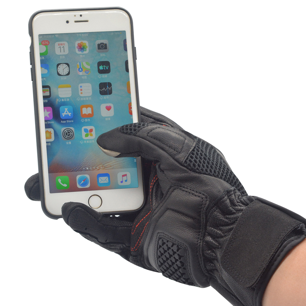 Motorcycle Leather Gloves Blac - Men'S Fashion Gloves ulasan dan harga