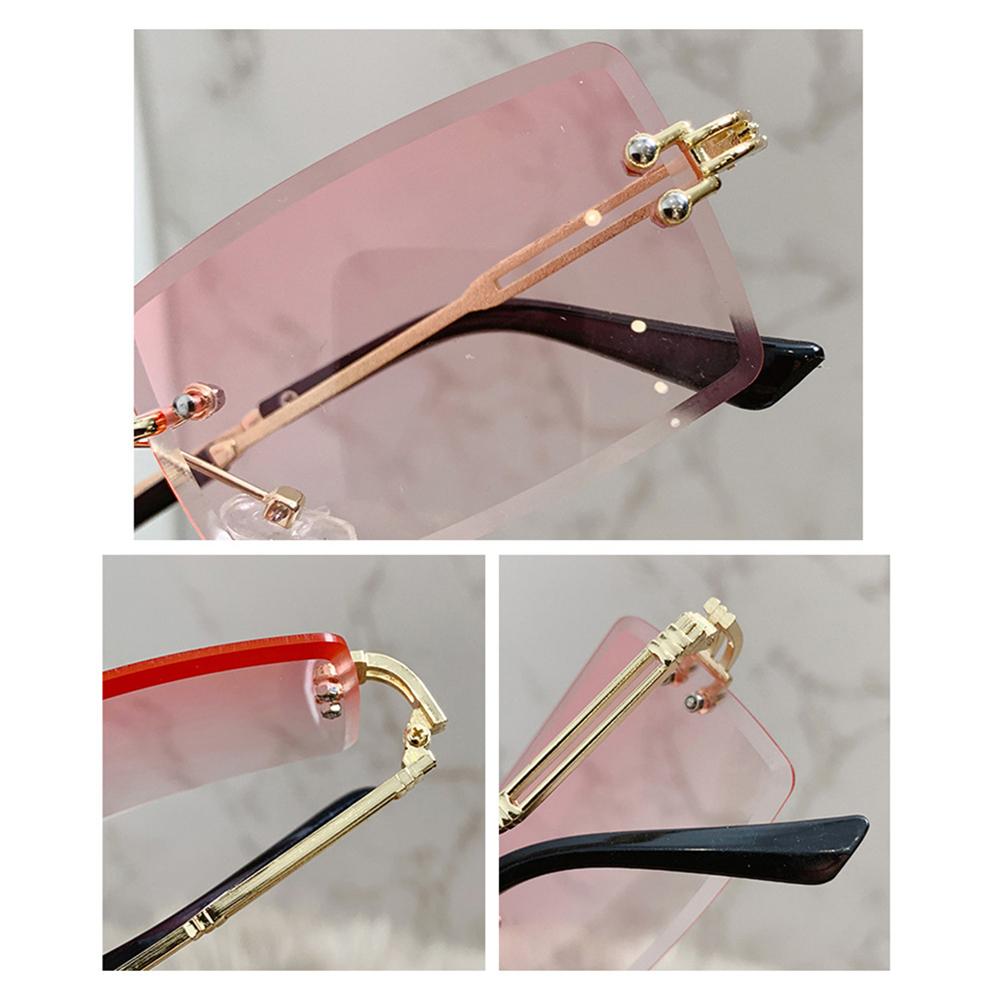 Rimless Rectangle Sunglasses f - Men'S Fashion Rimless Glasses ulasan dan harga