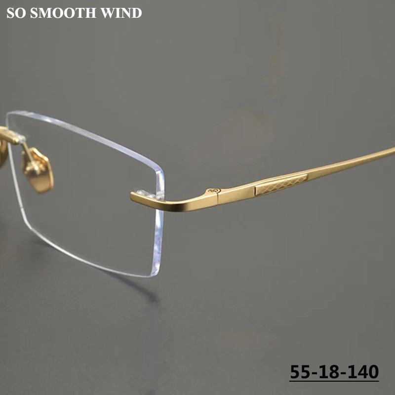 Pure Titanium Ultra-light Riml - Men'S Fashion Rimless Glasses ulasan dan harga