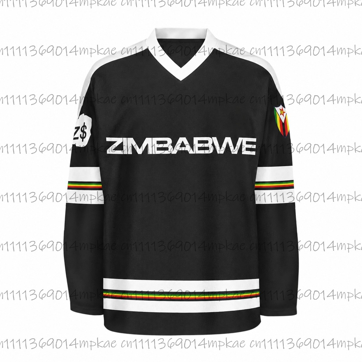 Men's Zimbabwe Printed V-Neck  - Men'S Fashion V Neck T Shirts ulasan dan harga