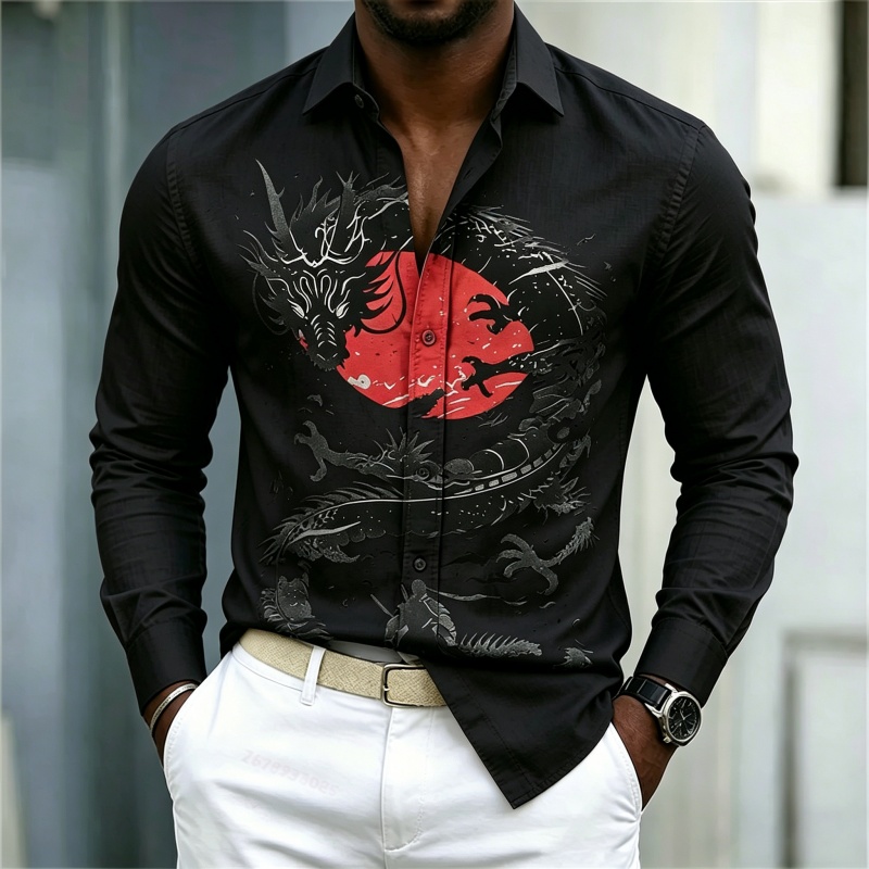 2026 New Men's Shirt White Bla - Men'S Fashion Course ulasan dan harga