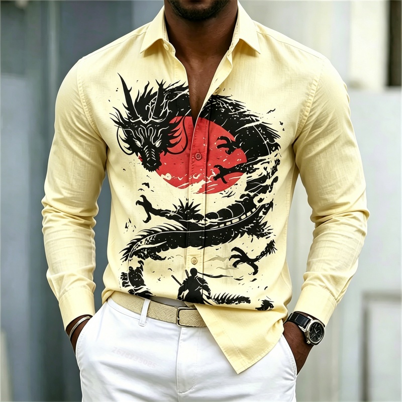 2026 New Men's Shirt White Bla - Men'S Fashion Course ulasan dan harga
