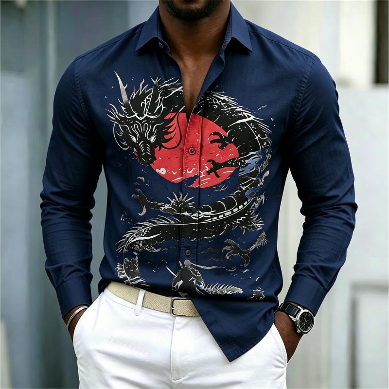 2026 New Men's Shirt White Bla - Men'S Fashion Course ulasan dan harga