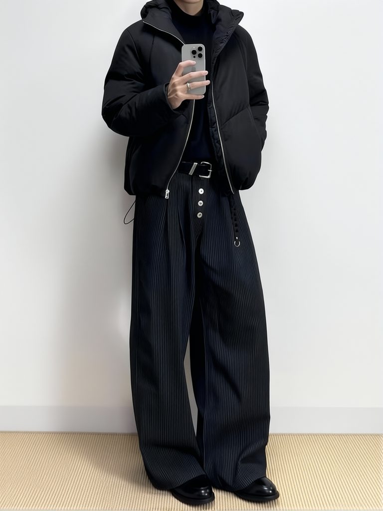 Old Money Men Wide Leg Suit Pa - Men'S Dress Pants Fashion ulasan dan harga