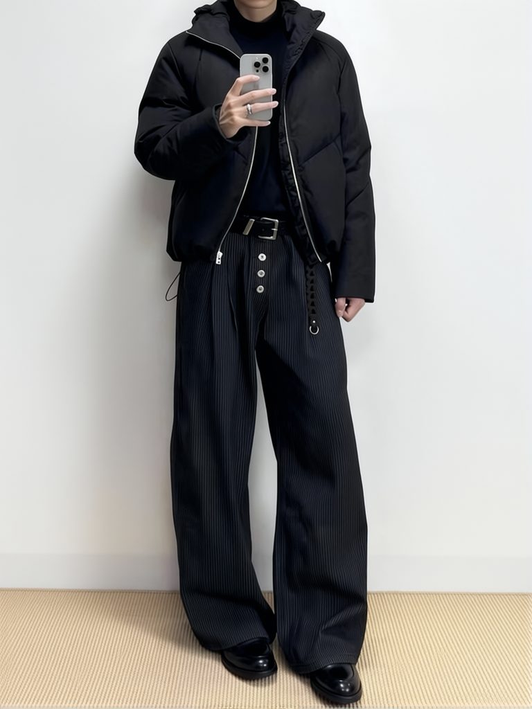 Old Money Men Wide Leg Suit Pa - Men'S Dress Pants Fashion ulasan dan harga