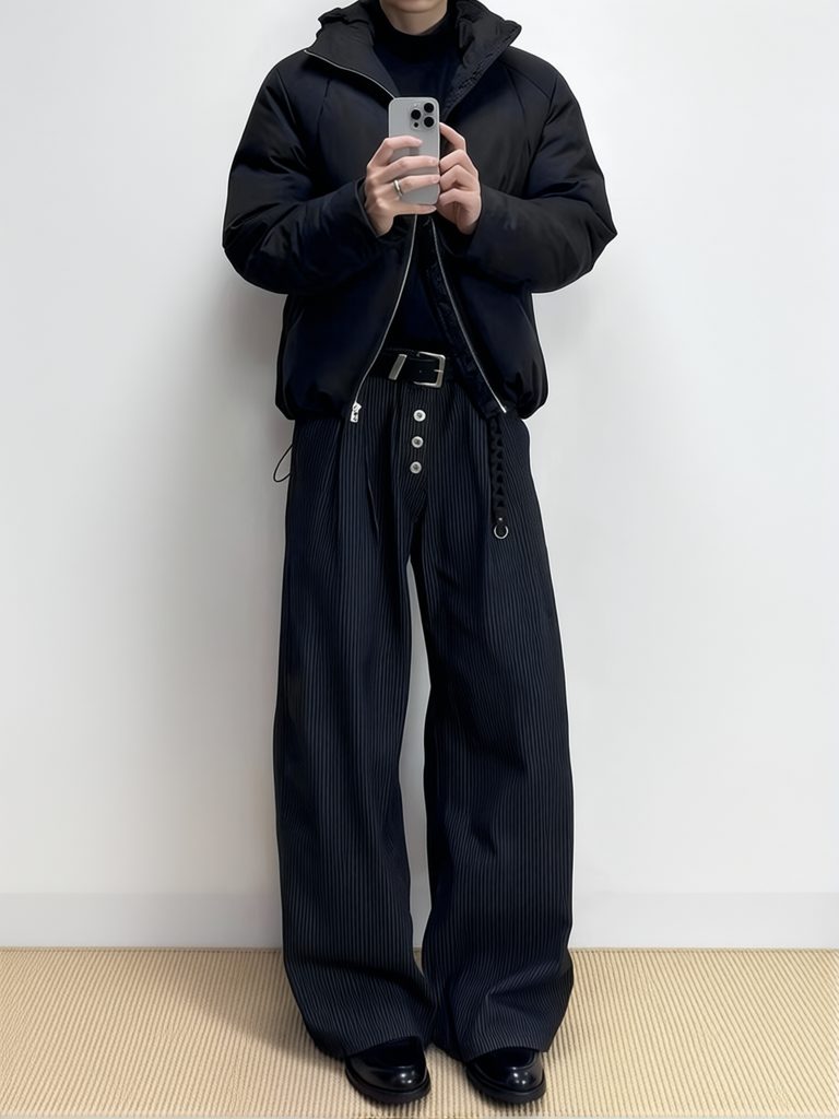 Old Money Men Wide Leg Suit Pa - Men'S Dress Pants Fashion ulasan dan harga