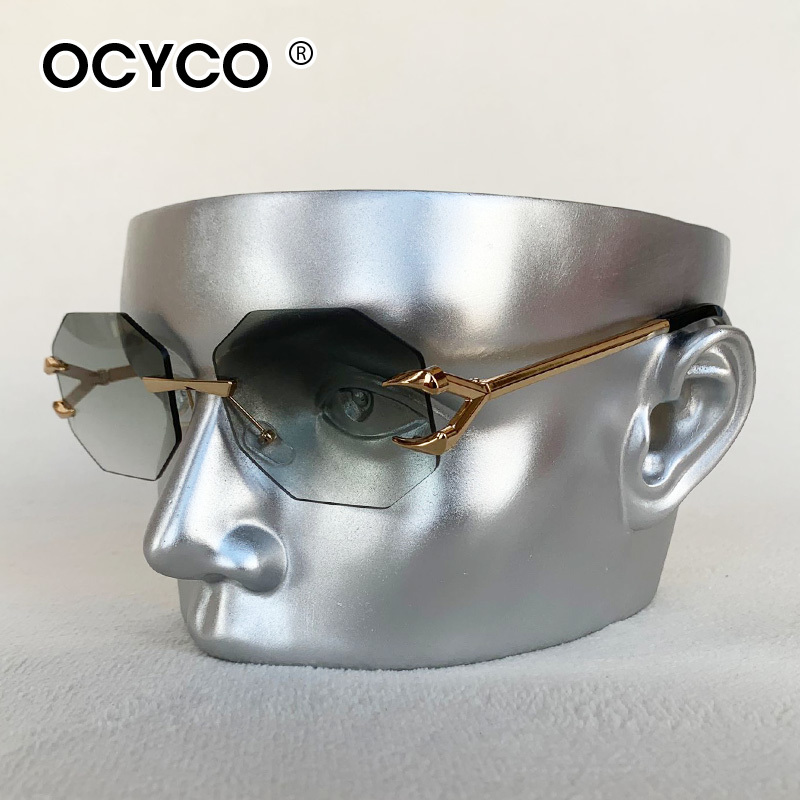 Fashion Polygon Rimless Sungla - Men'S Fashion Rimless Glasses ulasan dan harga