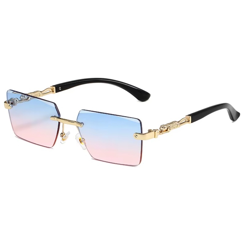 Fashion Rimless Sunglasses UV4 - Men'S Fashion Rimless Glasses ulasan dan harga