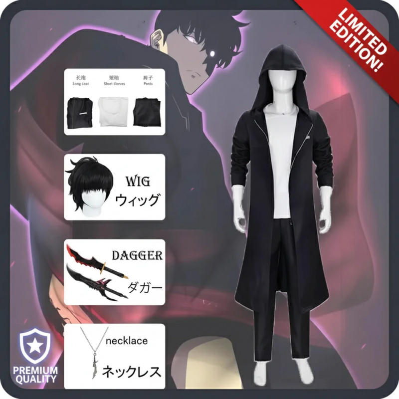 ▓2026Sung Jinwoo Solo Leveling - Trench Coat Men ulasan dan harga