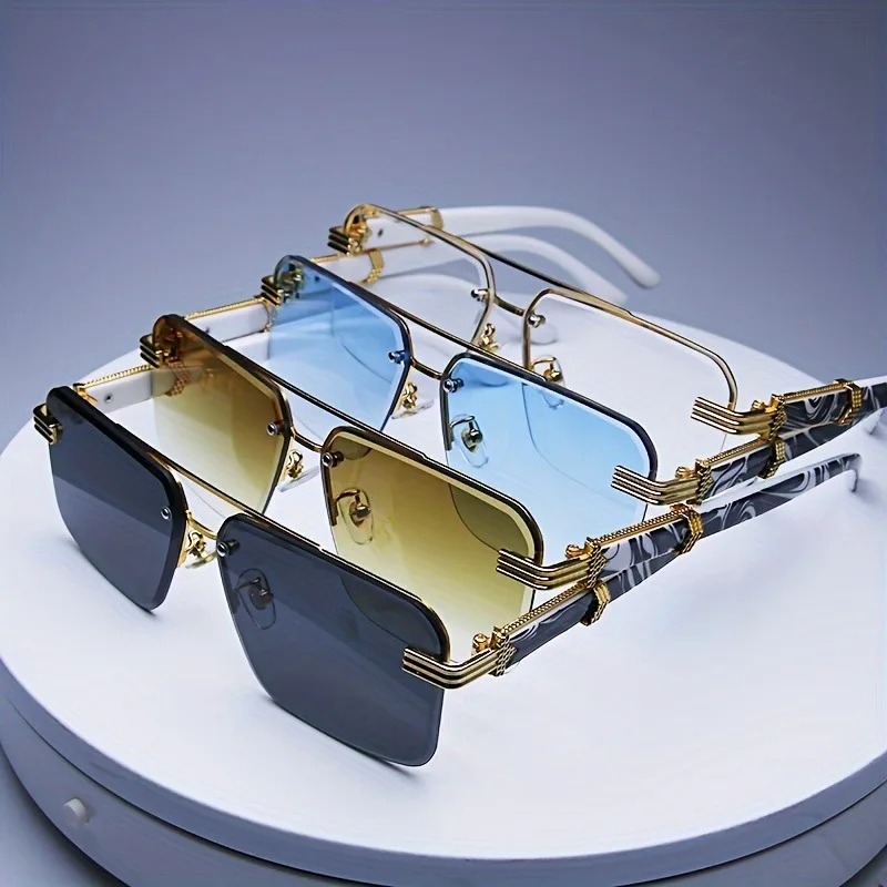 Fashion Rimless Sunglasses Men - Men'S Fashion Rimless Glasses ulasan dan harga