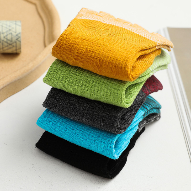 5 Pairs Mens Boys Colorful Fiv - Men'S Fashion Quarter Socks ulasan dan harga