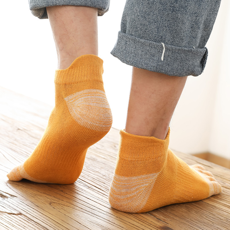 5 Pairs Mens Boys Colorful Fiv - Men'S Fashion Quarter Socks ulasan dan harga