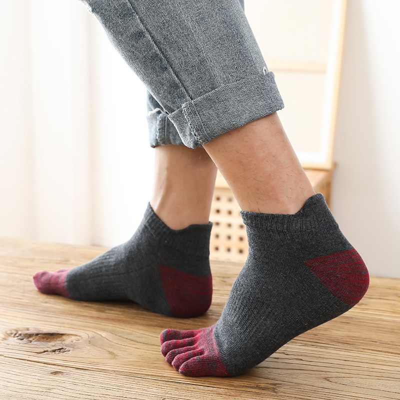 5 Pairs Mens Boys Colorful Fiv - Men'S Fashion Quarter Socks ulasan dan harga