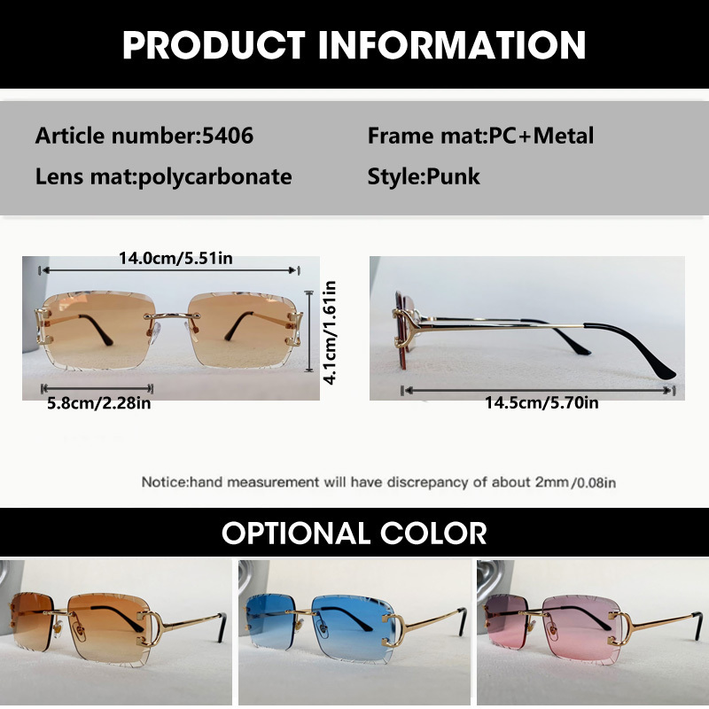 Square Rimless Sunglasses Men  - Men'S Fashion Rimless Glasses ulasan dan harga