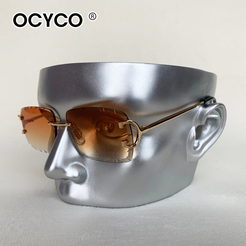 Square Rimless Sunglasses Men  - Men'S Fashion Rimless Glasses ulasan dan harga