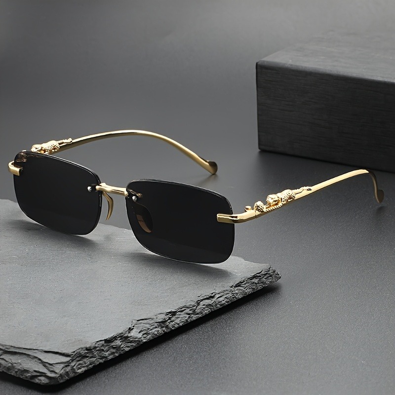Fashion Rimless Metal Sunglass - Men'S Fashion Rimless Glasses ulasan dan harga