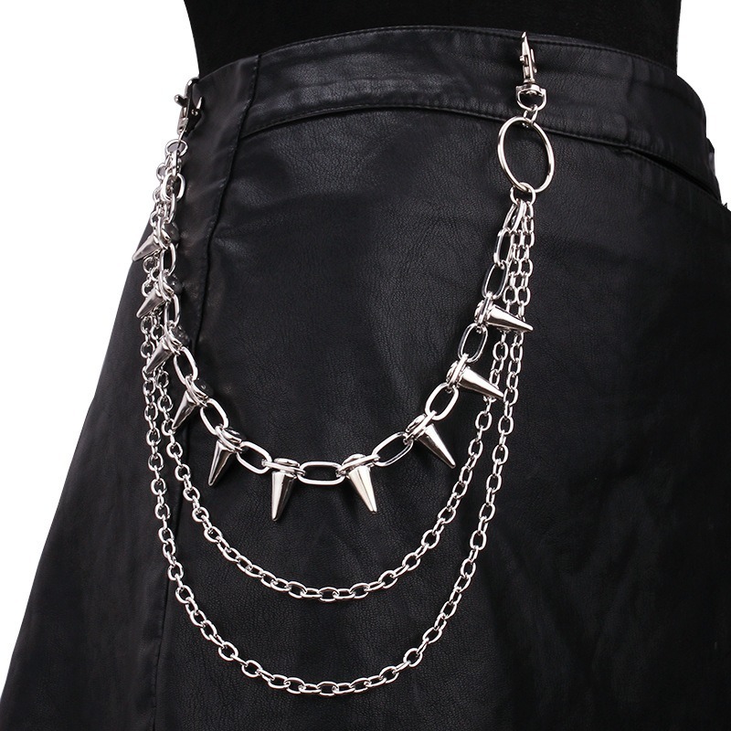 Hip Hop Punk Rock Metal Pants  - Men Fashion Key ulasan dan harga