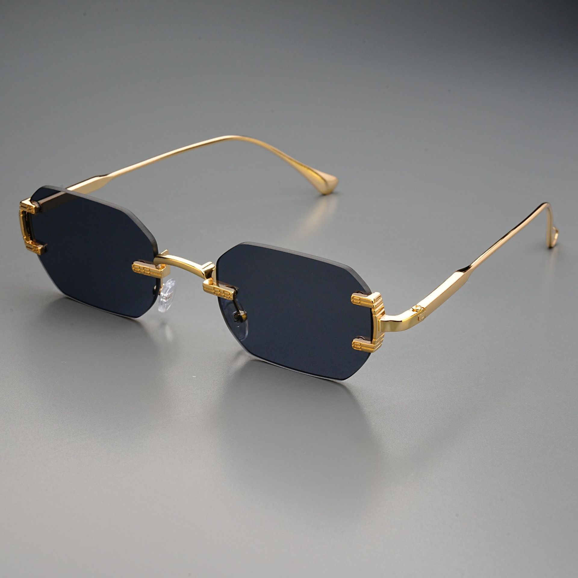 Rimless Sunglasses Rectangle F - Men'S Fashion Rimless Glasses ulasan dan harga