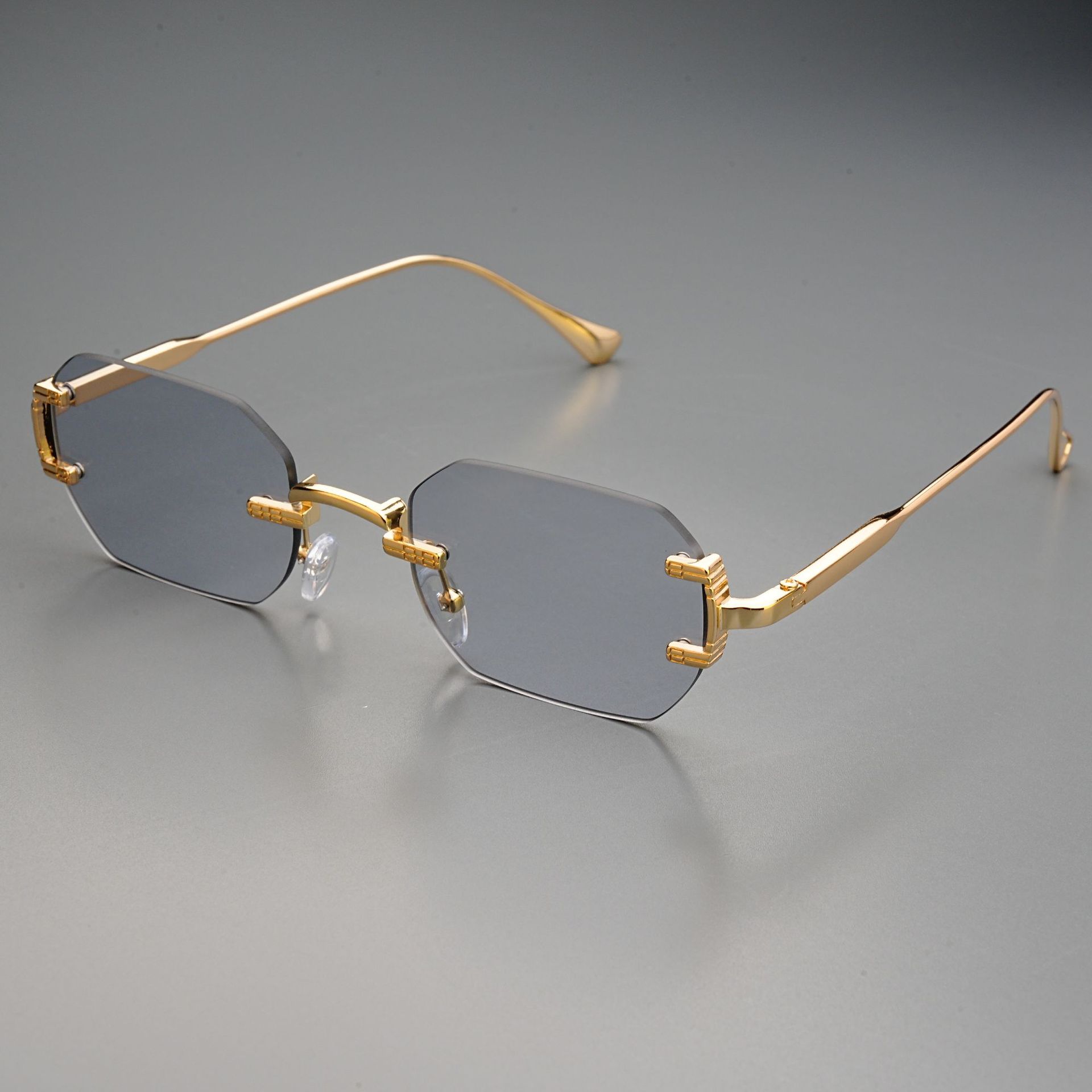 Rimless Sunglasses Rectangle F - Men'S Fashion Rimless Glasses ulasan dan harga