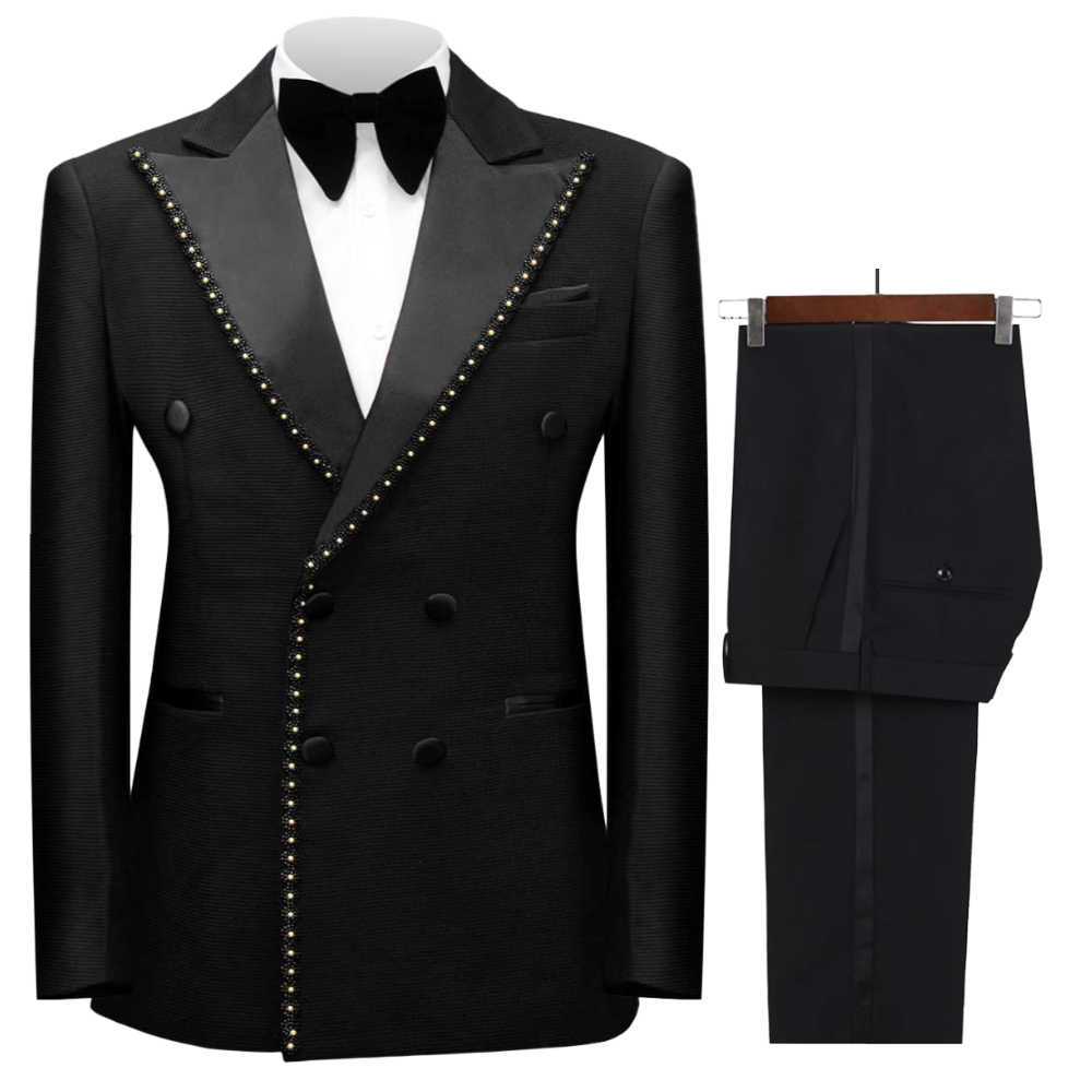 Double Breasted Beaded Formal  - Men'S Dress Pants Fashion ulasan dan harga