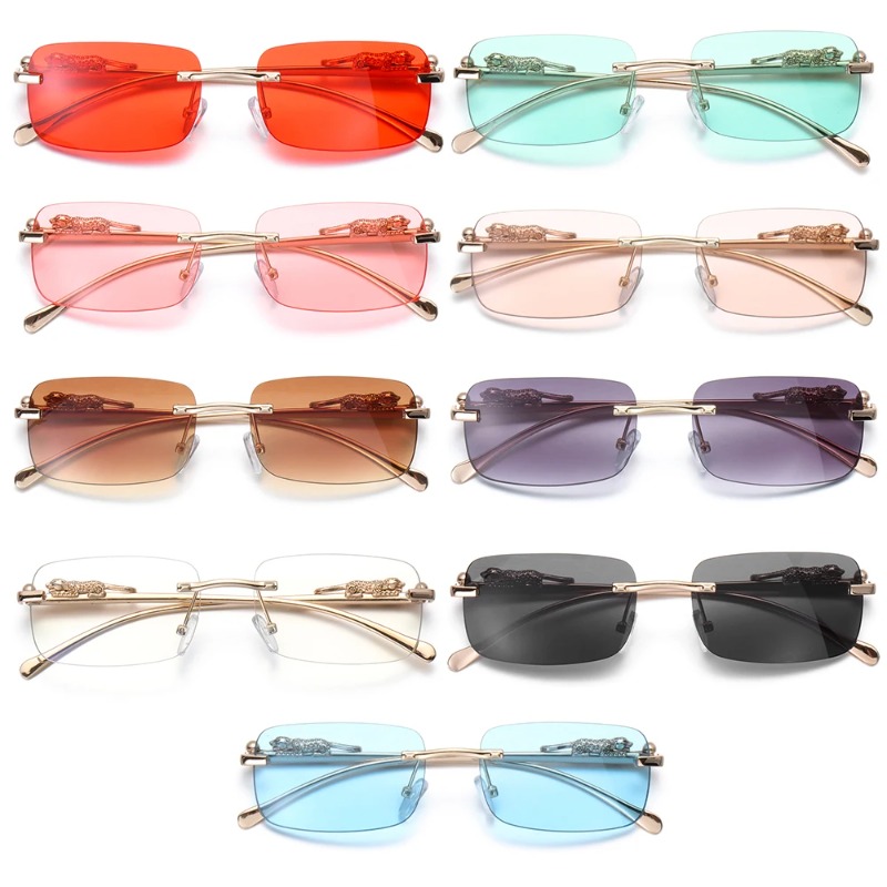Rimless Square Sunglasses Wome - Men'S Fashion Rimless Glasses ulasan dan harga