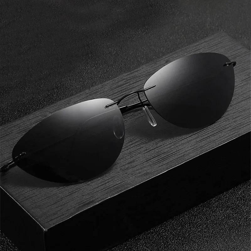 2026 Polarized Ultralight Fash - Men'S Fashion Rimless Glasses ulasan dan harga